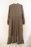 画像3: Favorite / 優雅なグレンチェックで仕立てたシスターワンピース M~L ブラウン O-26-01-10-052-LO-OP-OW-OS (3)