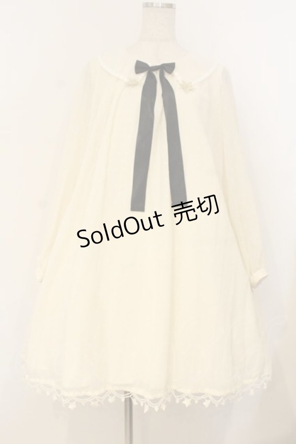 画像1: Angelic Pretty / Starry Girl長袖ワンピース  アイボリー O-26-01-10-055-AP-OP-OW-OS (1)