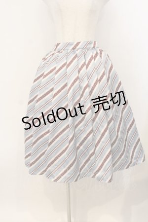 画像: axes femme Kawaii / ストライプスカート M ブルー O-26-01-10-058-AX-SK-YM-OS