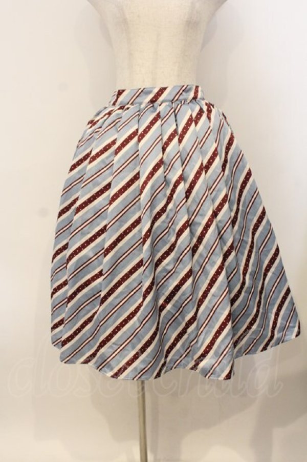 画像1: axes femme kawaii / ストライプスカート M ブルー O-26-01-10-058-AX-SK-YM-OS (1)