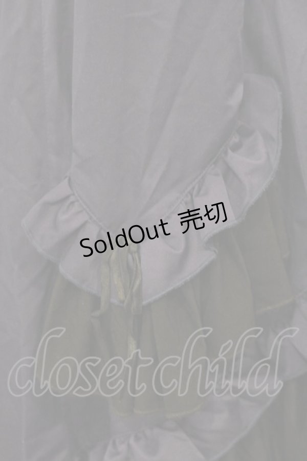 画像4: MARBLE / ゴシック調ダイヤカットタイ付きブラウス型ワンピース  ネイビー O-26-01-10-063-GO-OP-OW-OS (4)