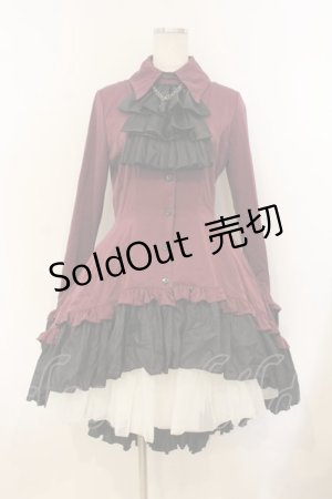 画像: MARBLE / ゴシック調ダイヤカットタイ付きブラウス型ワンピース  パープル O-26-01-10-064-GO-OP-OW-OS