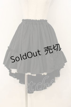 画像: MARBLE / 前短・後長ロングスカート  ブラック O-26-01-10-066-GO-SK-OW-OS