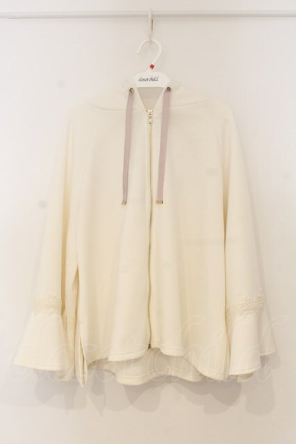 画像1: axes femme / 花粉ガードフレア袖ケープ F キナリ O-26-01-10-006-AX-TO-OW-OS (1)