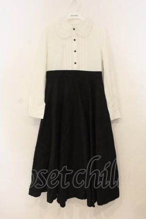 画像: Favorite / バイカラーワンピース M~L シロ×クロ O-26-01-10-072-LO-OP-OW-ZT241