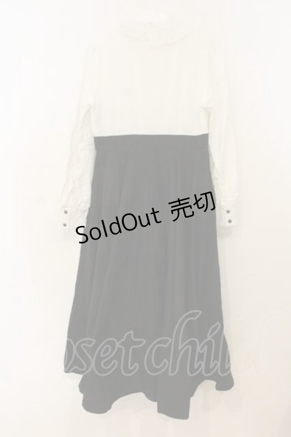 画像2: Favorite / バイカラーワンピース M~L シロ×クロ O-26-01-10-072-LO-OP-OW-ZT241 (2)