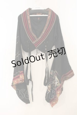 画像: Ozz oneste / 和柄刺繍ボレロ  ブラック O-26-01-10-074-OO-TO-OW-OS