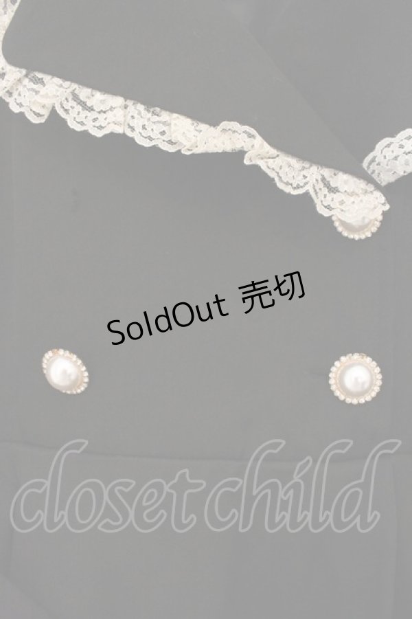 画像2: Rojita / キラキラパール配色テーラードワンピース F クロ O-26-01-10-077-LO-OP-OW-OS (2)