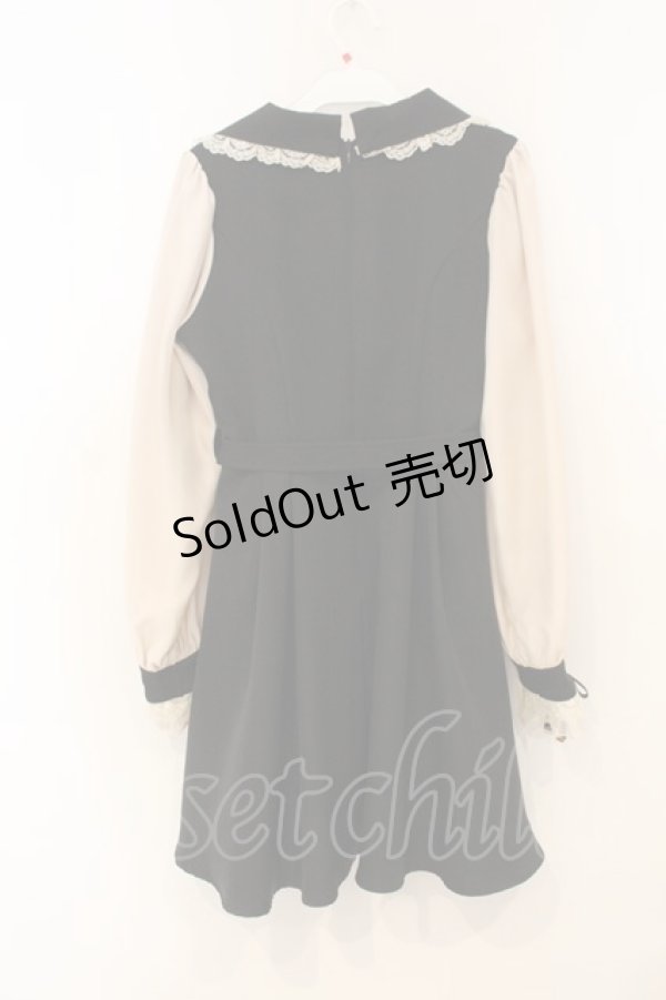 画像3: Rojita / キラキラパール配色テーラードワンピース F クロ O-26-01-10-077-LO-OP-OW-OS (3)