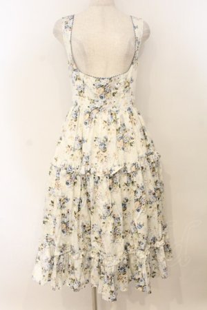 画像: Victorian maiden / ロココブーケエプロンドレス  ブルー O-26-01-10-081-CL-OP-OW-OS