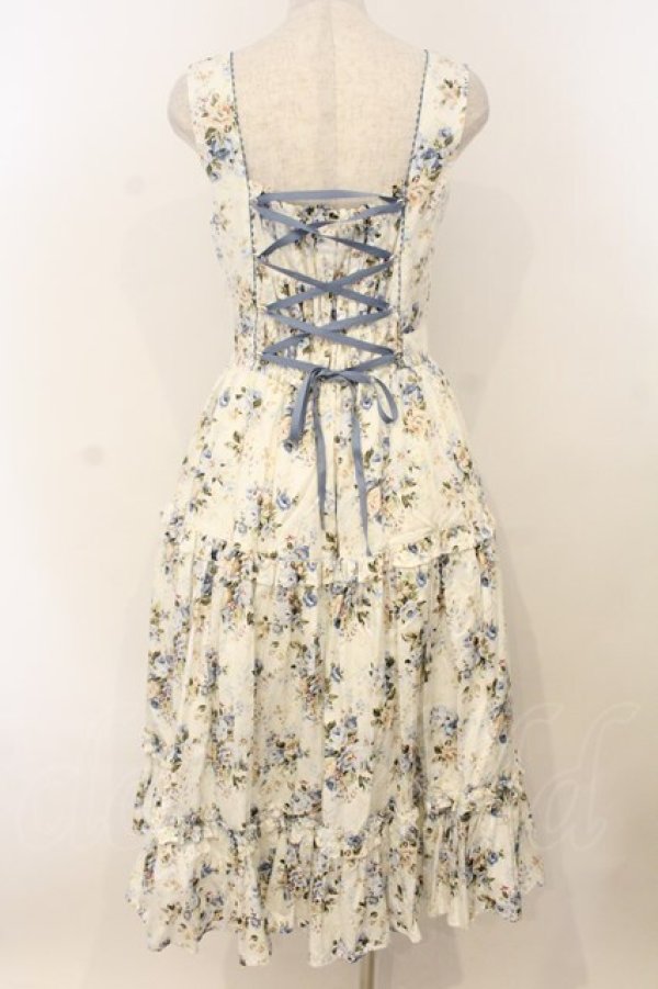 画像5: Victorian maiden / ロココブーケエプロンドレス  ブルー O-26-01-10-081-CL-OP-OW-OS (5)