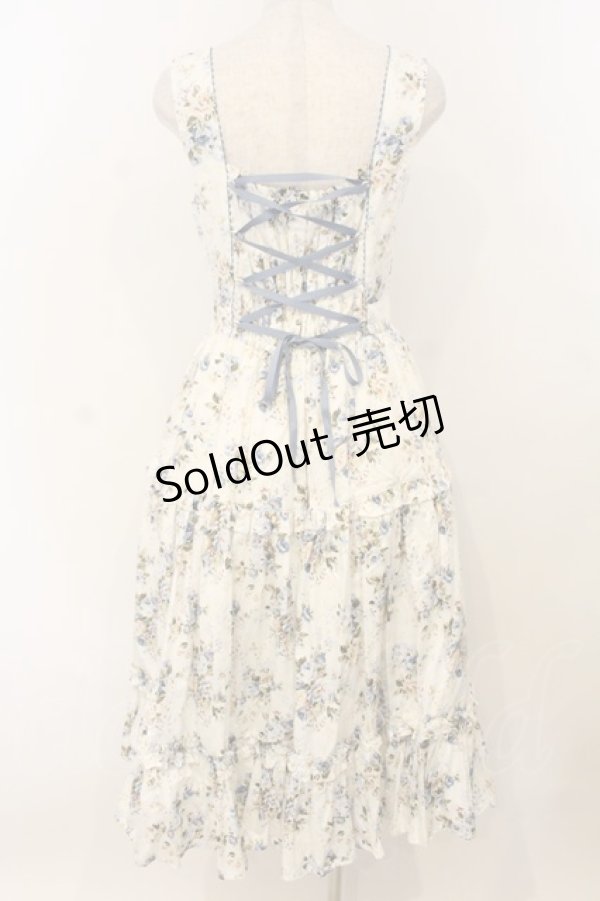 画像5: Victorian maiden / ロココブーケエプロンドレス  ブルー O-26-01-10-081-CL-OP-OW-OS (5)