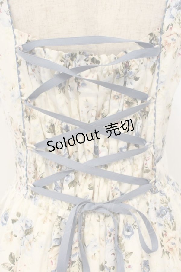 画像6: Victorian maiden / ロココブーケエプロンドレス  ブルー O-26-01-10-081-CL-OP-OW-OS (6)