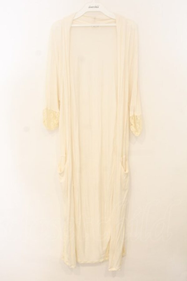 画像1: axes femme / カットロングトッパーカーディガン M アイボリー O-26-01-10-084-AX-TO-IG-OS (1)