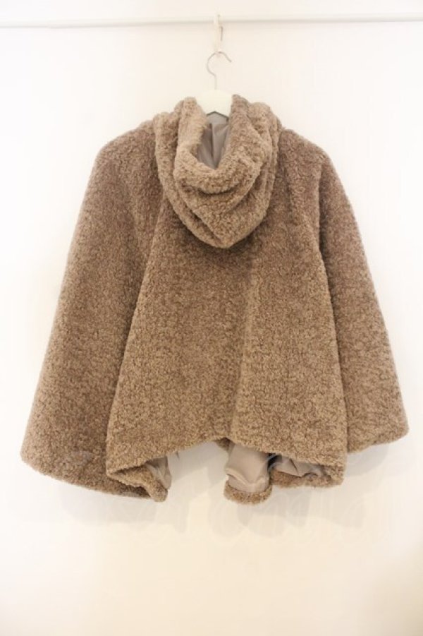 画像3: axes femme / カーリーボアケープポンチョ M ブラウン O-26-01-10-086-AX-CO-IG-OS (3)