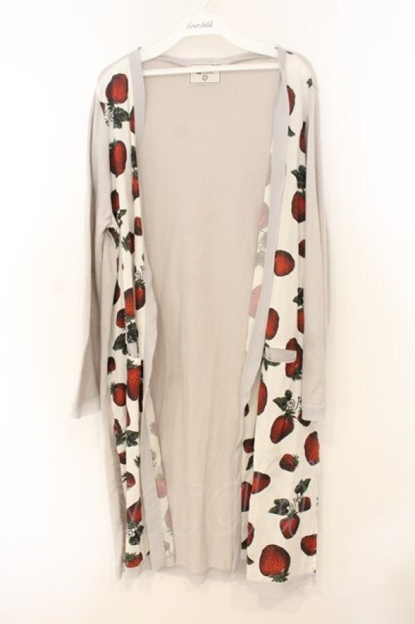 画像1: Q-pot. / ストロベリーフィールド ロングカーディガン  アイボリー O-26-01-10-090-QP-TO-IG-OS (1)