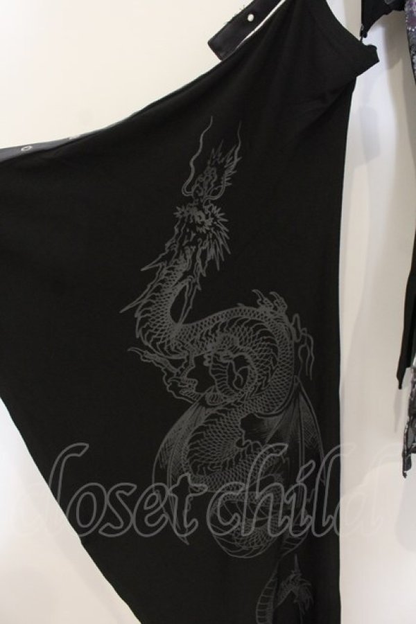 画像3: Qutie Frash / チャイナ着物袖カットソー  ブラック O-26-01-10-001-QU-TO-YM-OS (3)