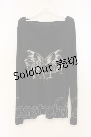 画像: NAOTO SEVEN / ラメptカットソー  ブラック O-26-01-10-010-HN-TO-OW-OS