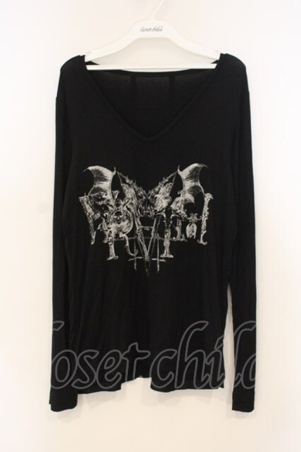 画像1: NAOTO SEVEN / ラメptカットソー  ブラック O-26-01-10-010-HN-TO-OW-OS (1)