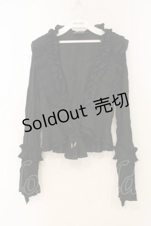 画像: OZZ ANGELO / プリーツフリルボレロ  ブラック O-26-01-10-015-OO-TO-OW-OS