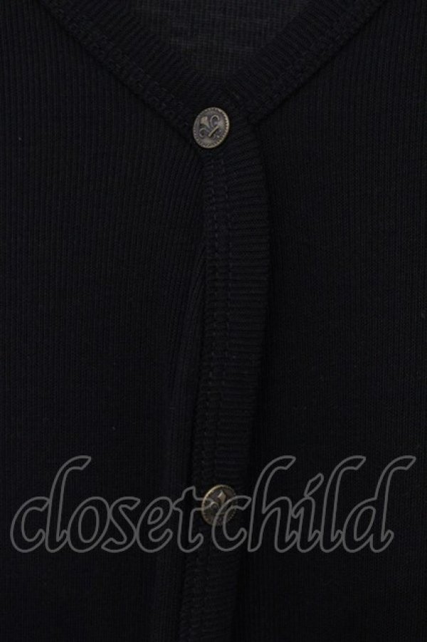 画像2: Rozen Kavalier / ウイングエンブロイダリーネット切り替えカーディガン  ブラック O-26-01-10-019-OO-TO-OW-OS (2)