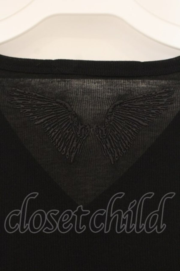 画像4: Rozen Kavalier / ウイングエンブロイダリーネット切り替えカーディガン  ブラック O-26-01-10-019-OO-TO-OW-OS (4)