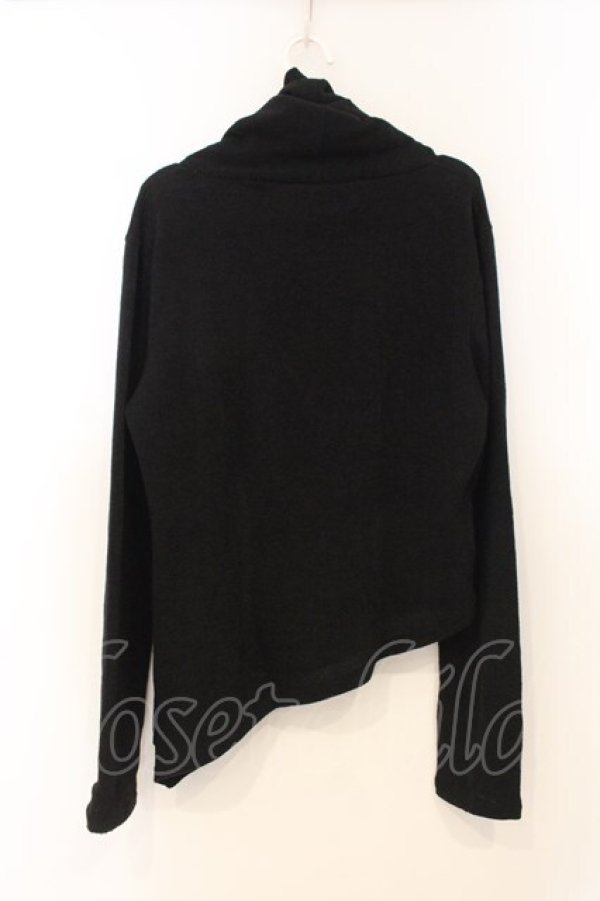 画像3: h.NAOTO / キャットワッペンタートルニット  ブラック O-26-01-10-022-HN-TO-OW-OS (3)