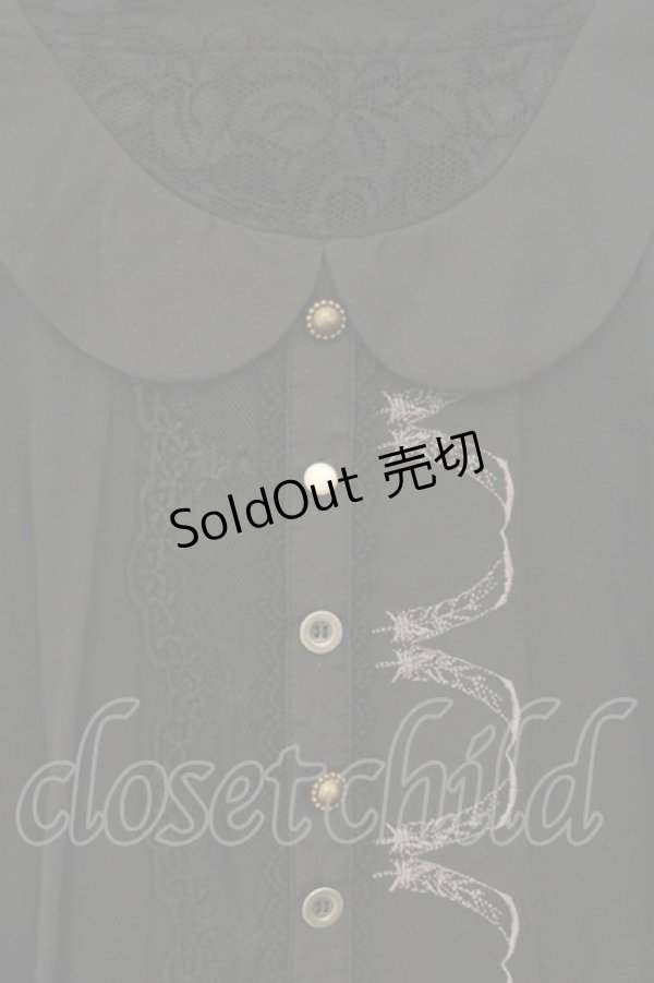 画像2: GRAMM / ボタン配色ノースリーブワンピース  ブラック O-26-01-10-023-HN-OP-OW-OS (2)