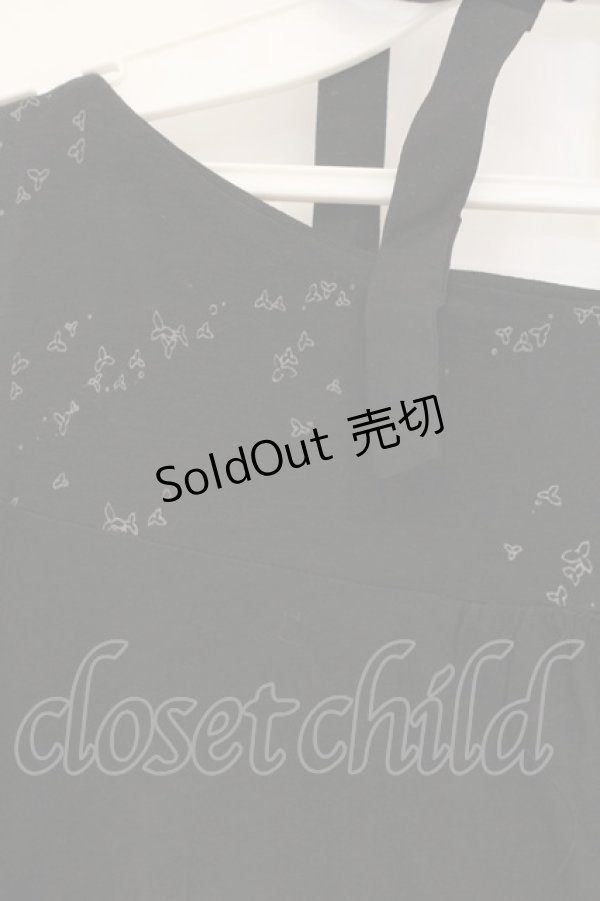 画像4: GRAMM / ボタン配色ノースリーブワンピース  ブラック O-26-01-10-023-HN-OP-OW-OS (4)