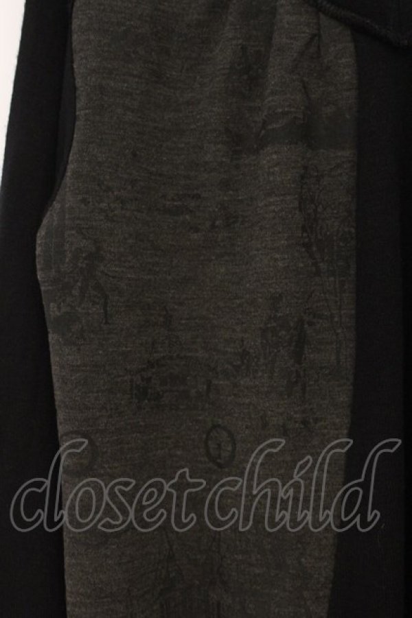 画像2: NAOTO SEVEN / シルエットptロングニットプルオーバー  ブラック×グレー O-26-01-10-025-HN-TO-OW-OS (2)