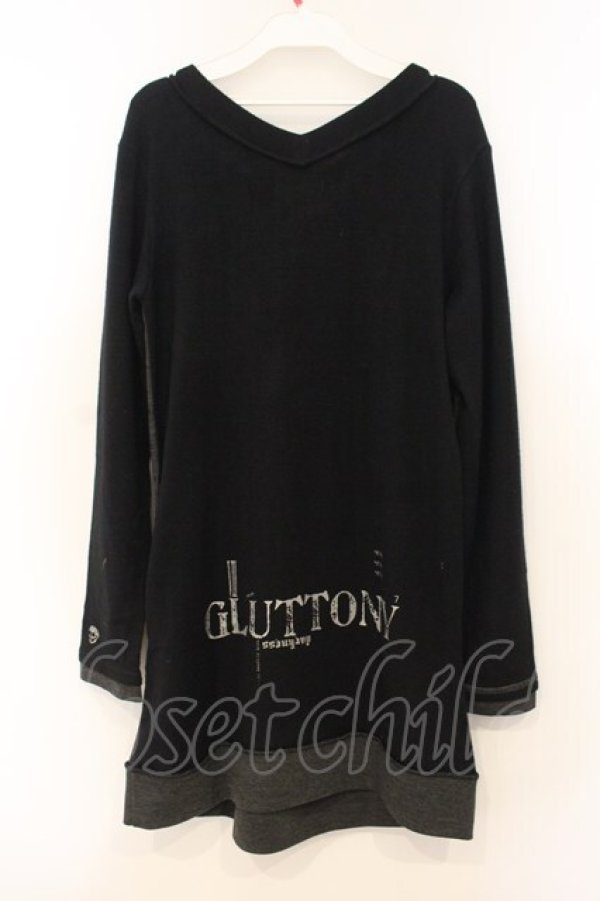 画像3: NAOTO SEVEN / シルエットptロングニットプルオーバー  ブラック×グレー O-26-01-10-025-HN-TO-OW-OS (3)