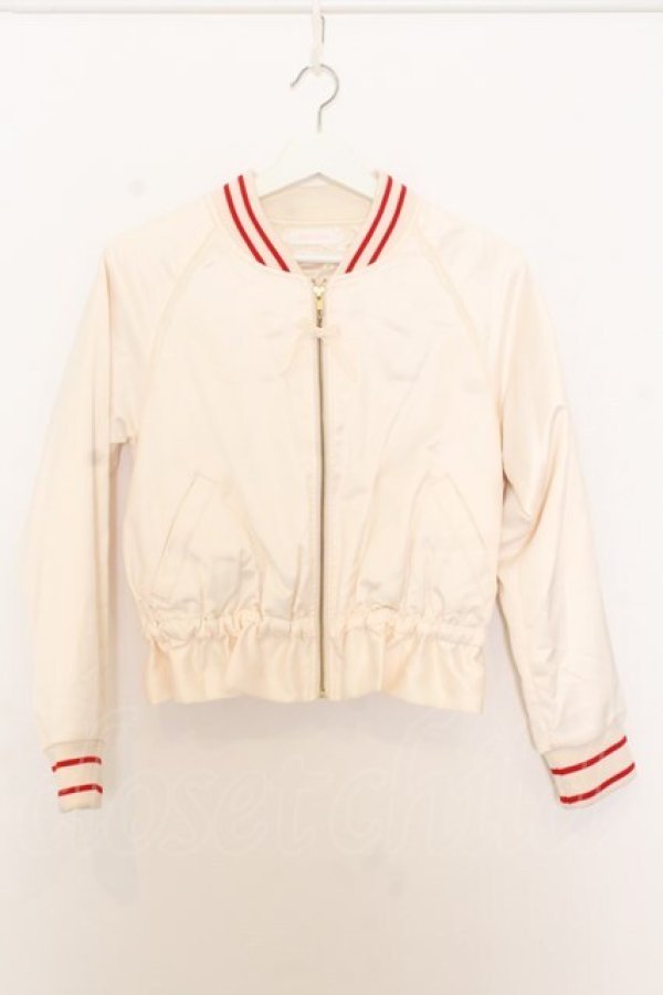 画像1: LIZ LISA / ハートデザインスカジャン 0 アイボリー O-26-01-11-038-LO-JA-YM-OS (1)