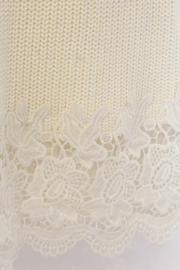 画像2: LIZ LISA / 裾レースロングカーディガン  アイボリー O-26-01-11-039-LO-TO-IG-OS (2)