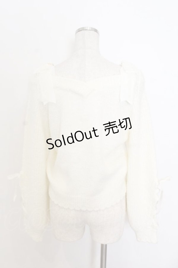 画像4: LIZ LISA /  リボンショルダーニットトップス 0 シロ O-26-01-11-045-LO-TO-YM-OS (4)