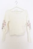 画像1: LIZ LISA / 刺繍腕モヘアリブニット 0 シロ O-26-01-11-047-LO-TO-YM-OS (1)