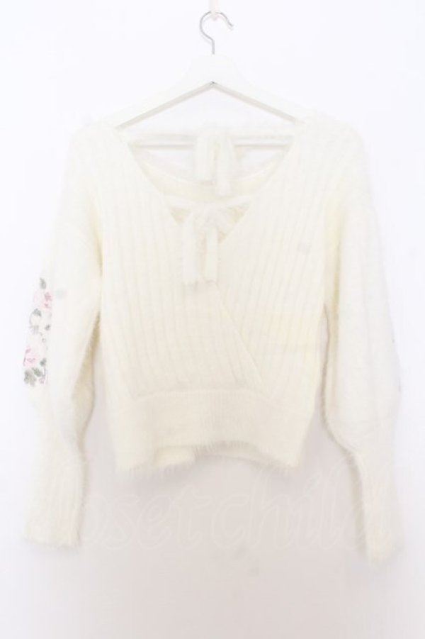 画像3: LIZ LISA / 刺繍腕モヘアリブニット 0 シロ O-26-01-11-047-LO-TO-YM-OS (3)