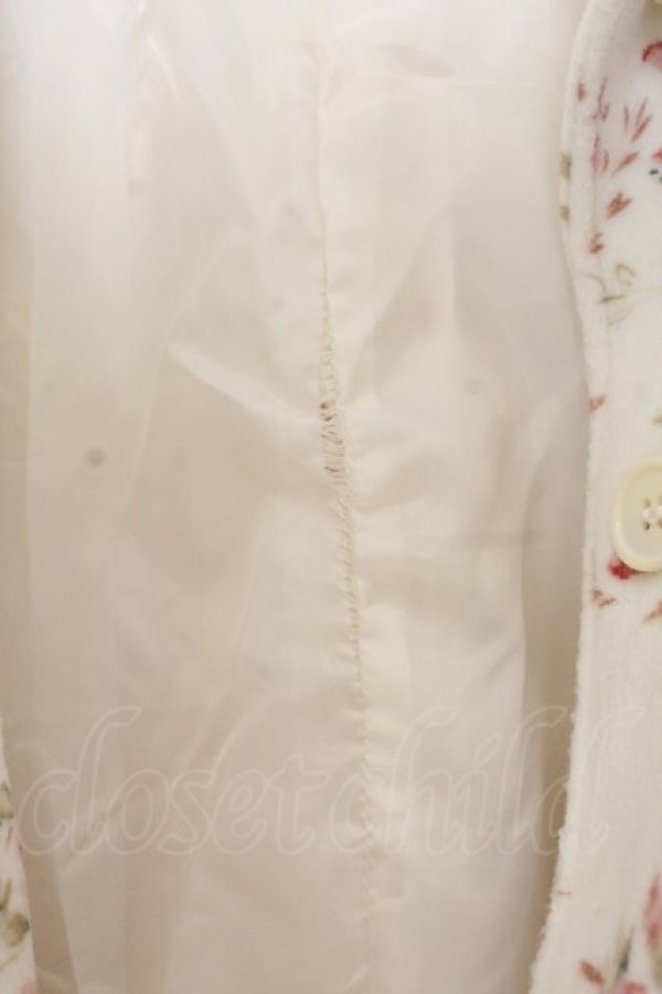 画像3: LIZ LISA / ファー襟花柄起毛コート F シロ O-26-01-11-006-LO-CO-YM-OS (3)