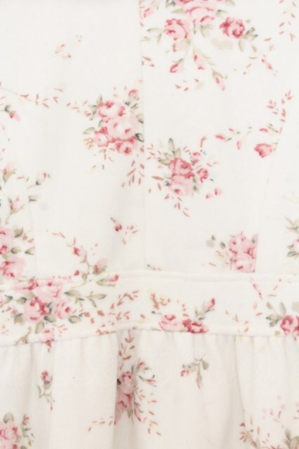 画像4: LIZ LISA / ファー襟花柄起毛コート F シロ O-26-01-11-006-LO-CO-YM-OS (4)