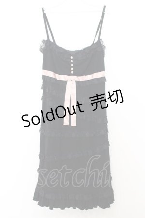 画像: JESUS DIAMANTE / お嫁ワンピース 40 クロ×ピンク O-26-01-11-008-JE-OP-OW-OS