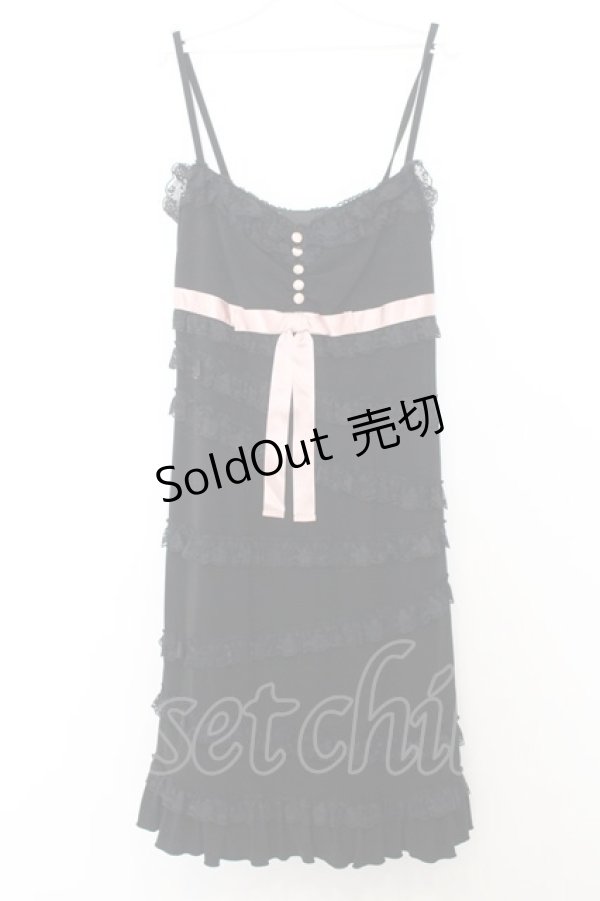 画像1: JESUS DIAMANTE / お嫁ワンピース 40 クロ×ピンク O-26-01-11-008-JE-OP-OW-OS (1)