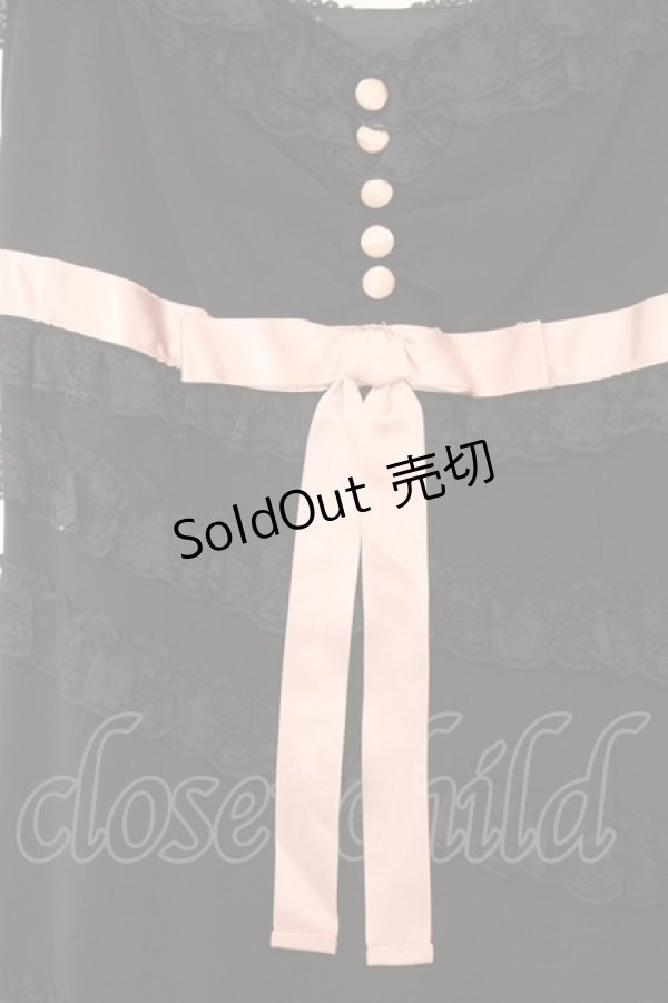 画像2: JESUS DIAMANTE / お嫁ワンピース 40 クロ×ピンク O-26-01-11-008-JE-OP-OW-OS (2)