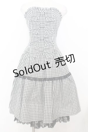 画像: JESUS DIAMANTE / アントワーヌベアワンピ 42 チェック柄クロ O-26-01-11-009-JE-OP-OW-OS