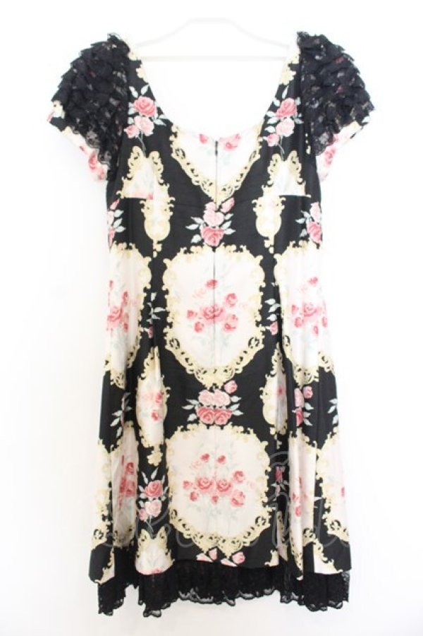 画像4: JESUS DIAMANTE / 小悪魔リッツワンピース 42 オーナメント柄黒 O-26-01-11-014-JE-OP-OW-OS (4)