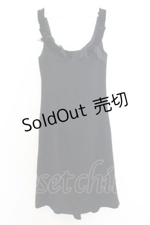 画像: JESUS DIAMANTE / 別珍リボンワンピース 40 クロ O-26-01-11-015-0-OP-OW-OS