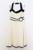 画像1: JESUS DIAMANTE / バイカラーホルターワンピース 40 アイボリー×クロ O-26-01-11-016-JE-OP-OW-OS (1)