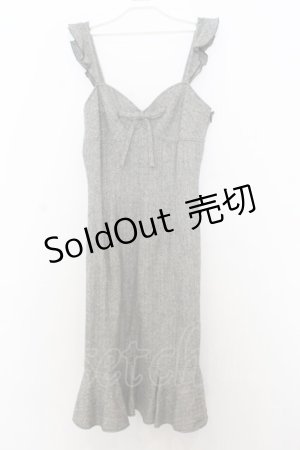 画像: JESUS DIAMANTE / ツイードフリルワンピース 40 グレー O-26-01-11-017-JE-OP-OW-OS