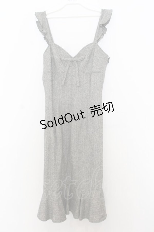 画像1: JESUS DIAMANTE / ツイードフリルワンピース 40 グレー O-26-01-11-017-JE-OP-OW-OS (1)