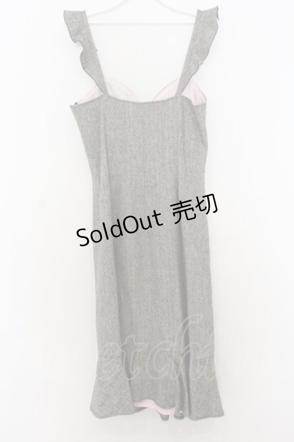 画像2: JESUS DIAMANTE / ツイードフリルワンピース 40 グレー O-26-01-11-017-JE-OP-OW-OS (2)