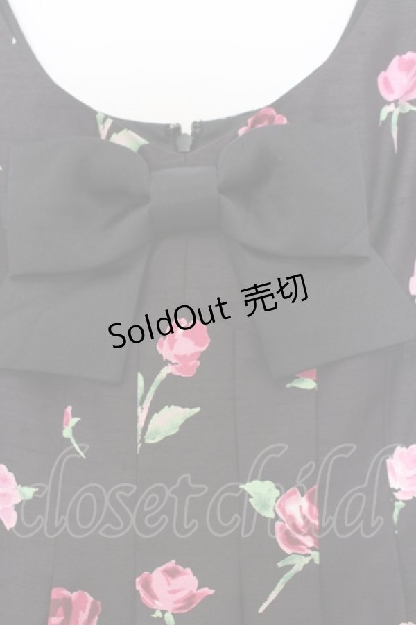 画像3: JESUS DIAMANTE / JAPONドールワンピース 40 オーナメントリボン柄黒 O-26-01-11-019-JE-OP-OW-OS (3)