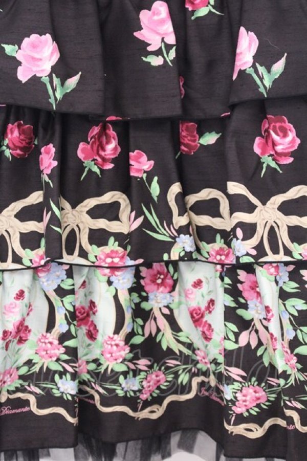 画像3: JESUS DIAMANTE / バックリボンミニーワンピ 40 オーナメントリボン柄黒 O-26-01-11-020-JE-OP-OW-OS (3)